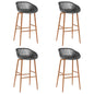 Cadeiras de bar 4 pcs cinzento