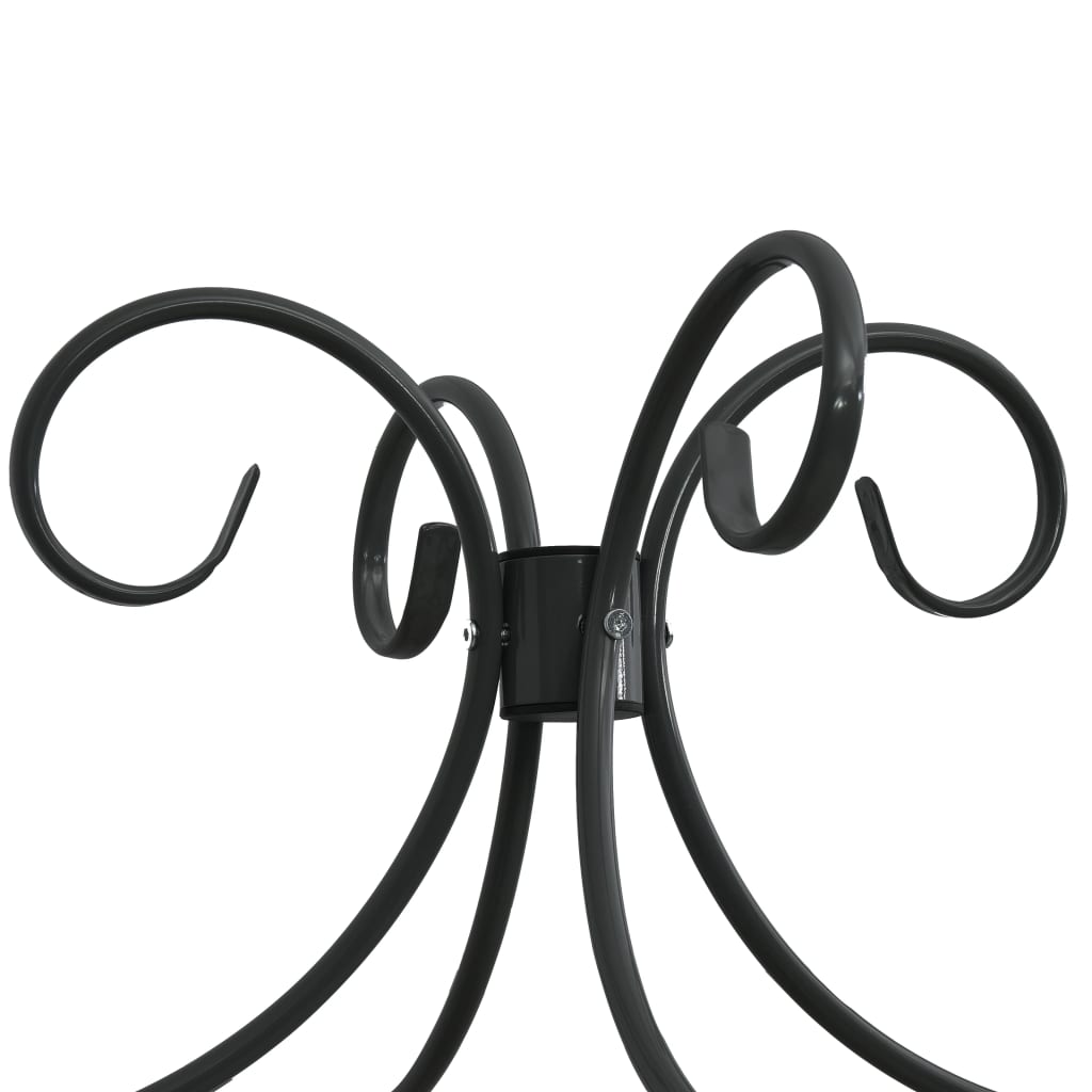 Estrutura de cama com dossel 120x200 cm metal preto