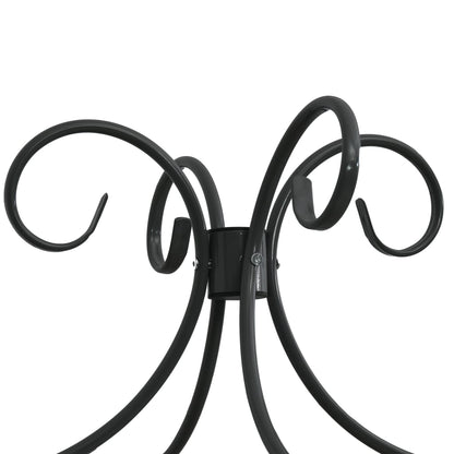 Estrutura de cama com dossel 120x200 cm metal preto