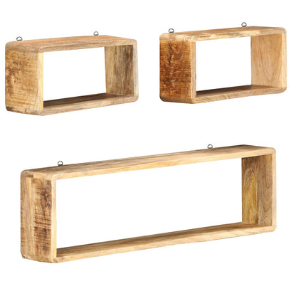 3 pcs conjunto de prateleiras de parede cubos mangueira maciça