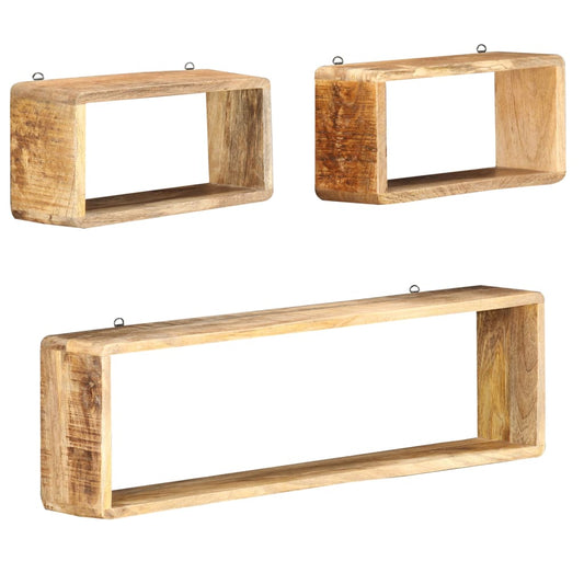3 pcs conjunto de prateleiras de parede cubos mangueira maciça
