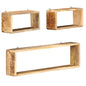 3 pcs conjunto de prateleiras de parede cubos mangueira maciça