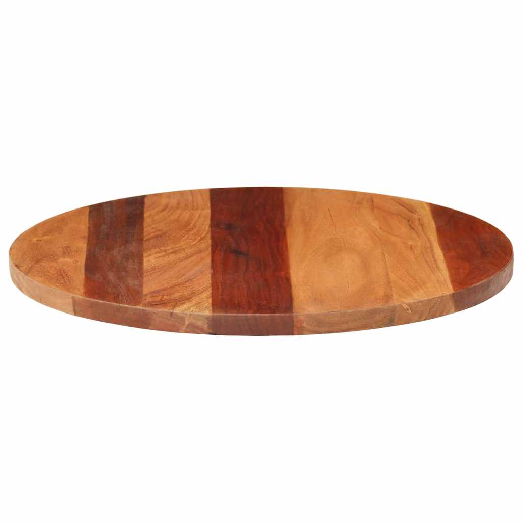 Tampo de mesa redondo madeira de acácia maciça 25-27 mm 50 cm