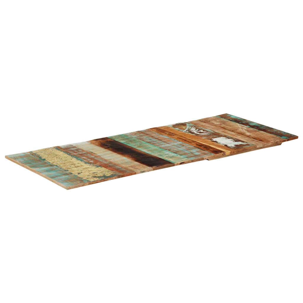 Tampo mesa retangular 60x140cm 15-16mm madeira recuper. maciça
