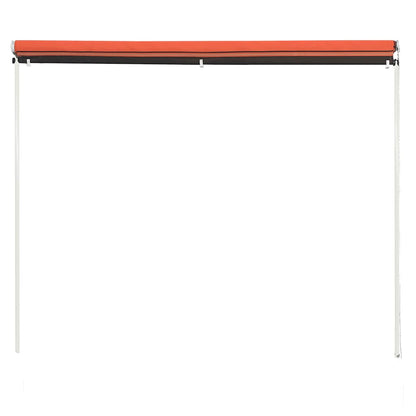 Toldo retrátil 250x150 cm laranja e castanho