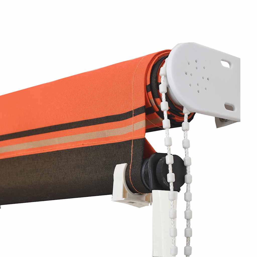 Toldo retrátil 250x150 cm laranja e castanho