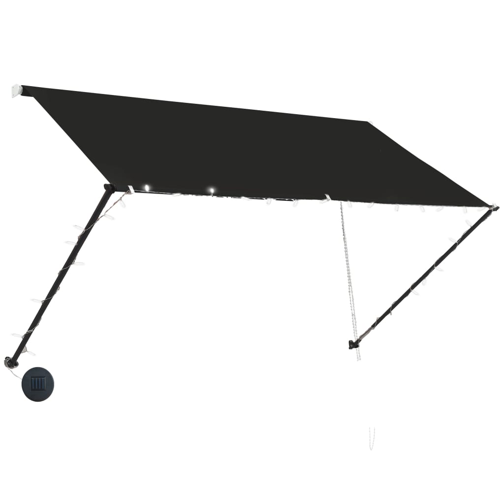 Toldo retrátil com LED 250x150 cm antracite