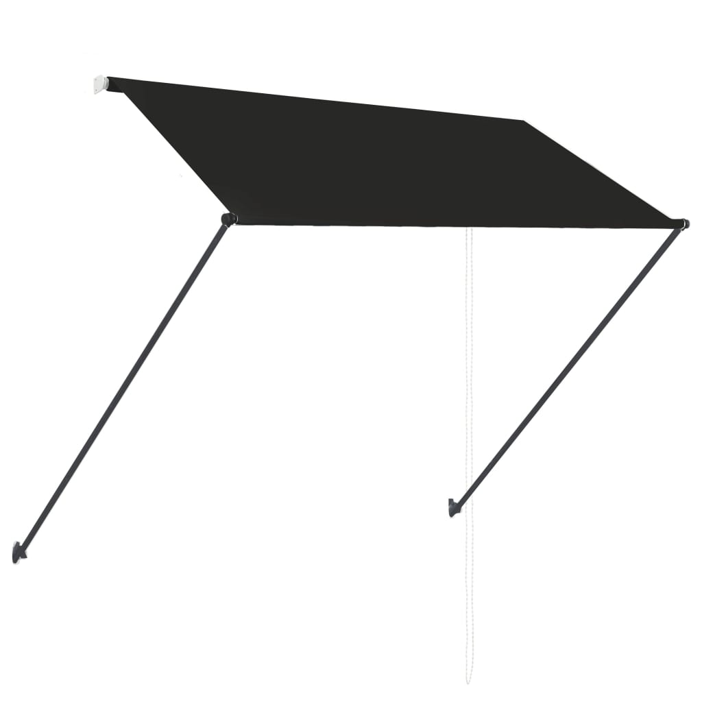 Toldo retrátil com LED 250x150 cm antracite