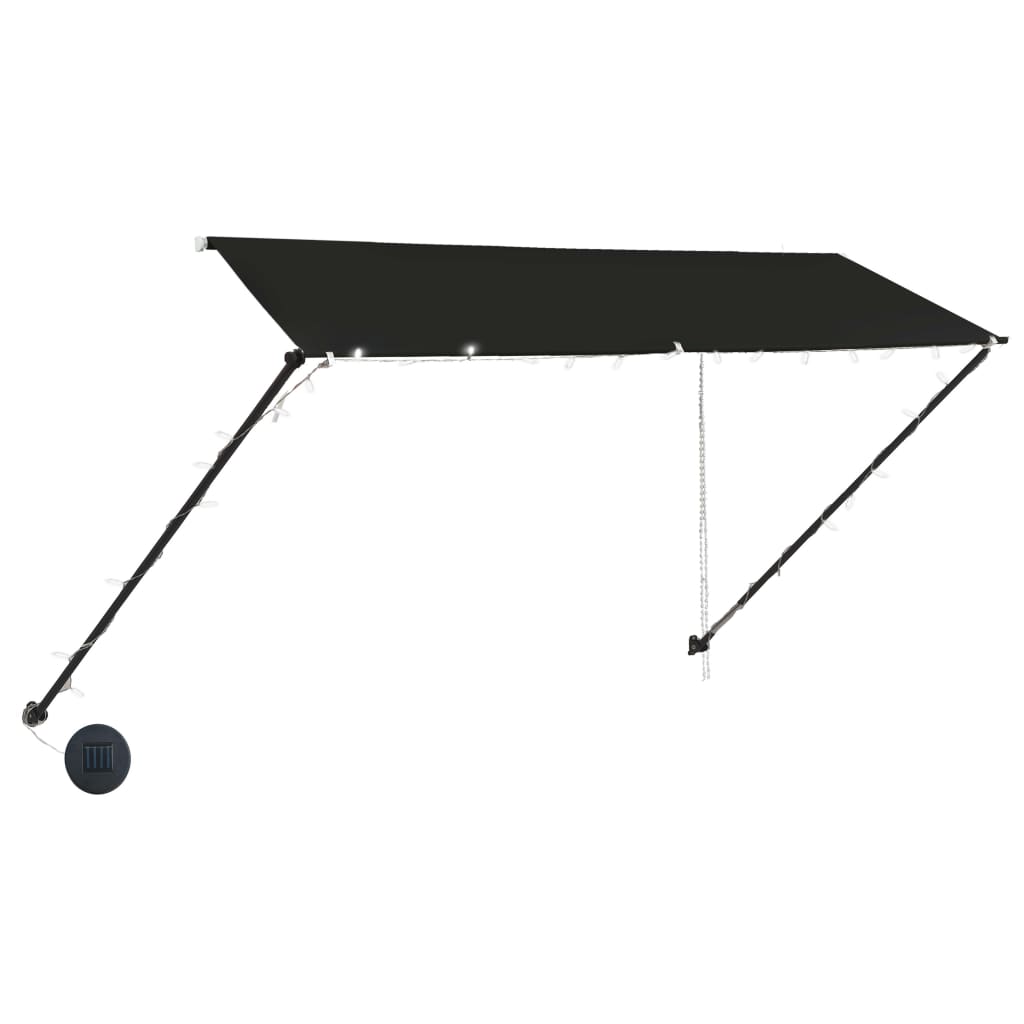 Toldo retrátil com LED 300x150 cm antracite