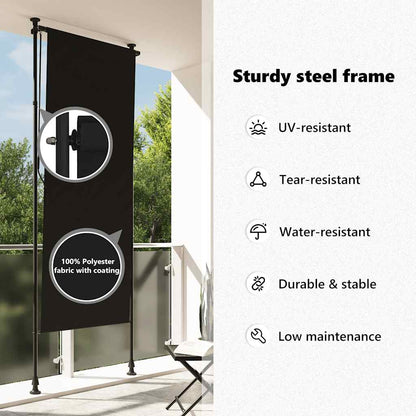 Estore de rolo para exterior 120x270 cm antracite