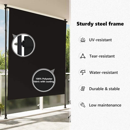 Estore de rolo para exterior 150x270 cm antracite