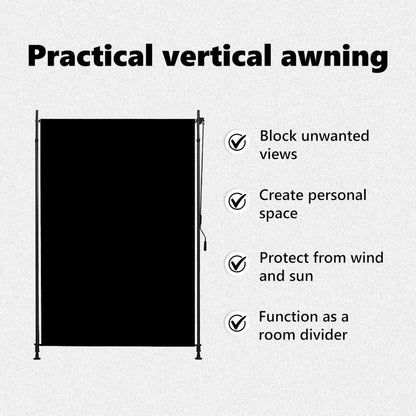 Estore de rolo para exterior 150x270 cm antracite