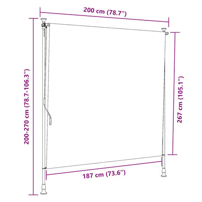 Estore de rolo para exterior 200x270 cm antracite