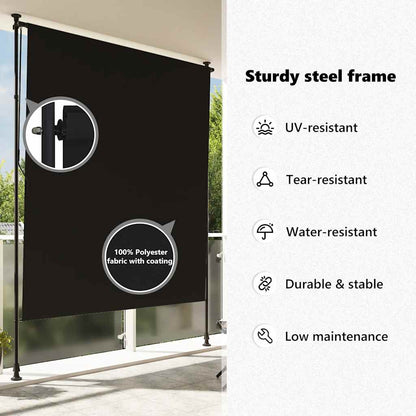 Estore de rolo para exterior 200x270 cm antracite
