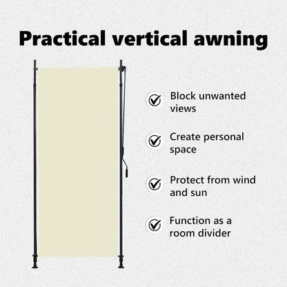 Estore de rolo para exterior 100x270 cm creme