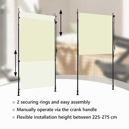 Estore de rolo para exterior 120x270 cm creme