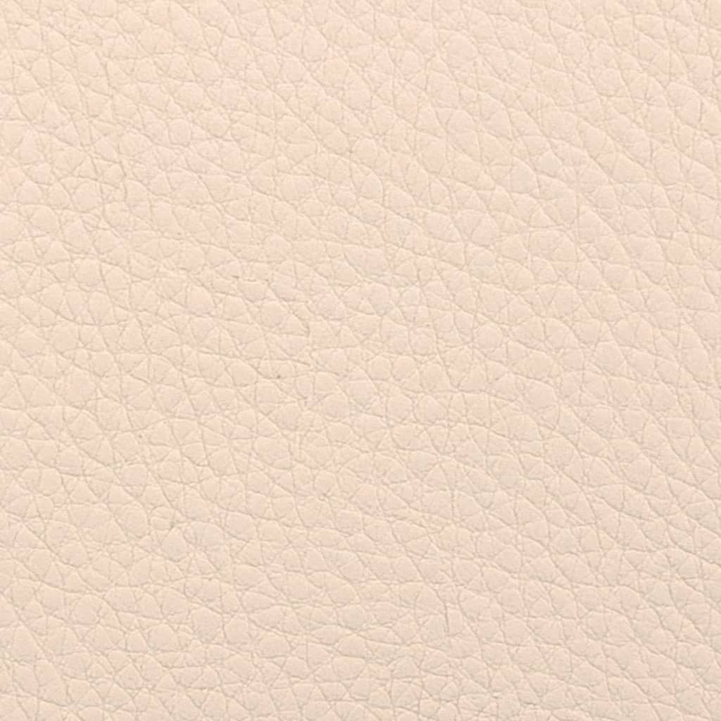 Cadeiras de jantar 2 pcs couro artificial cor creme