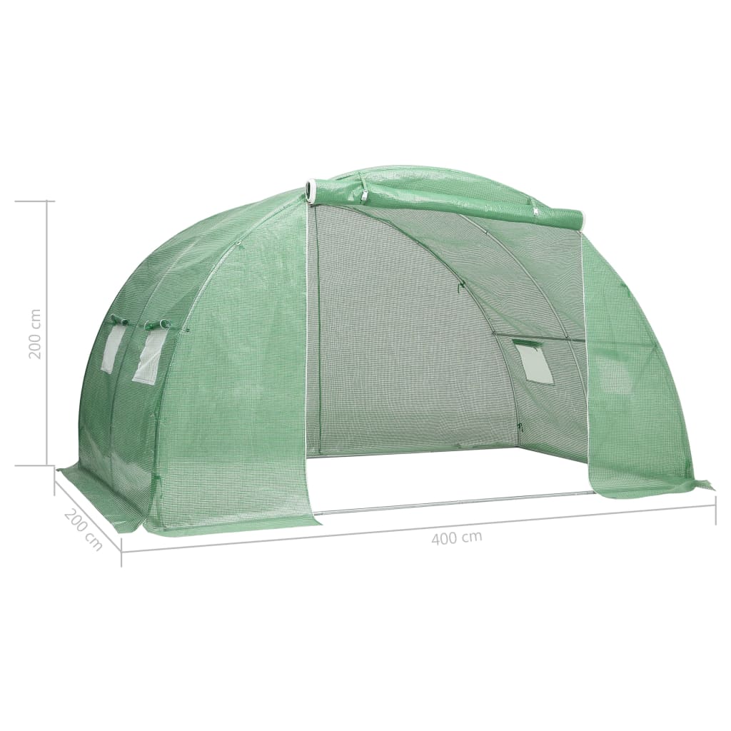 Estufa 8 m² 2x4x2 m