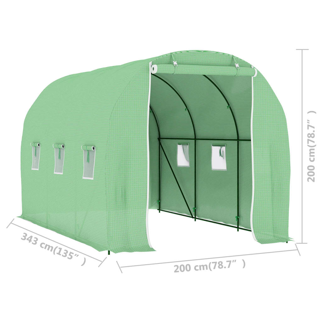Estufa 6,86 m² 3,43x2x2