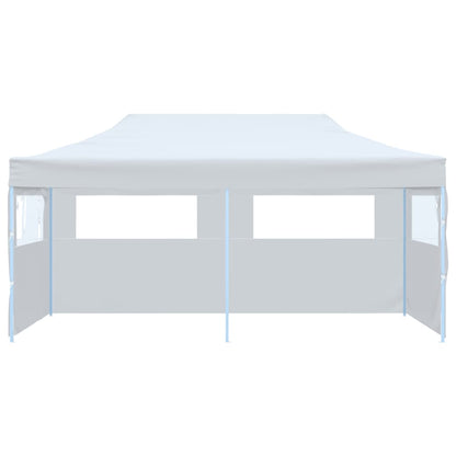 Tenda festa pop-up dobrável c/ paredes laterais 3x6m aço branco