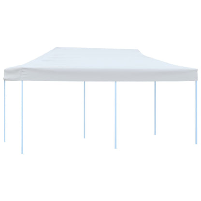 Tenda festa pop-up dobrável c/ paredes laterais 3x6m aço branco