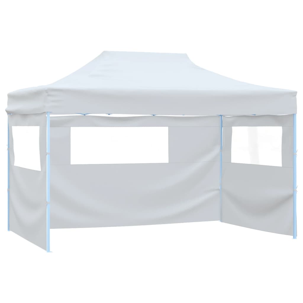 Tenda para festas dobrável c\ 3 paredes laterais 291x413x315 cm branco