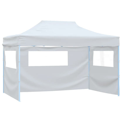 Tenda para festas dobrável c\ 3 paredes laterais 291x413x315 cm branco