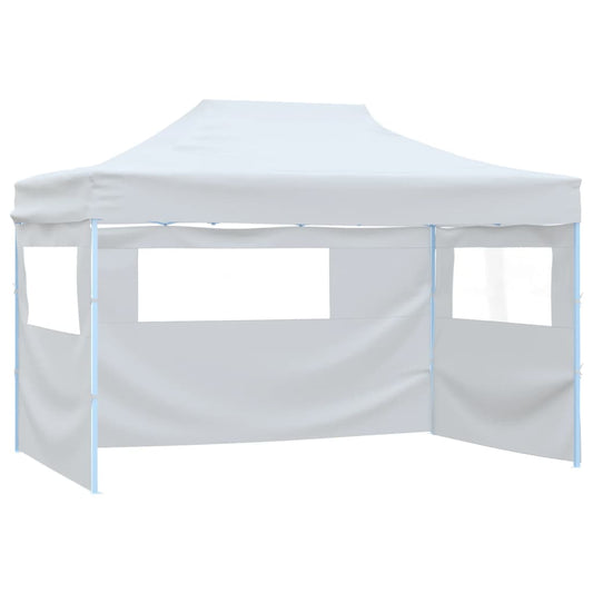 Tenda para festas dobrável c\ 3 paredes laterais 291x413x315 cm branco