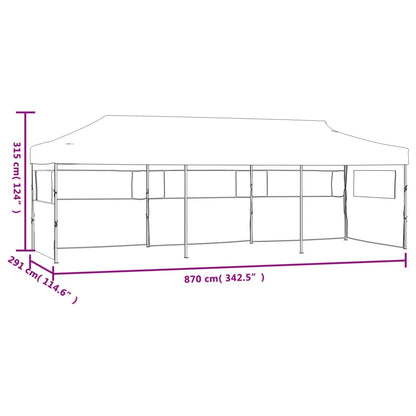 Tenda para festas pop-up dobrável c/ 5 paredes 3x9 m branco