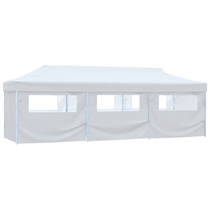 Tenda para festas pop-up dobrável c/ 8 paredes 3x9 m branco