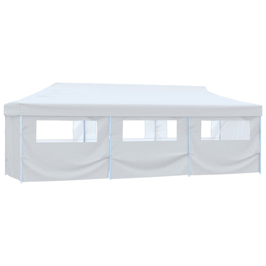 Tenda para festas pop-up dobrável c/ 8 paredes 3x9 m branco