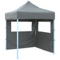 Tenda dobrável profissional festas 2 paredes 2x2m aço antracite
