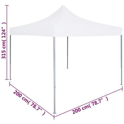 Tenda dobrável profissional para festas 2x2 m aço branco