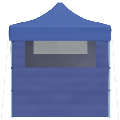 Tenda dobrável profissional festas 3 paredes 3x4 m aço azul