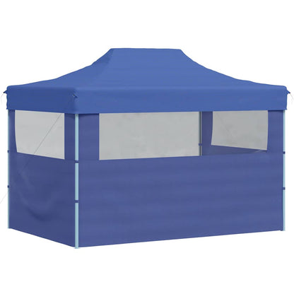 Tenda dobrável profissional festas 3 paredes 3x4 m aço azul