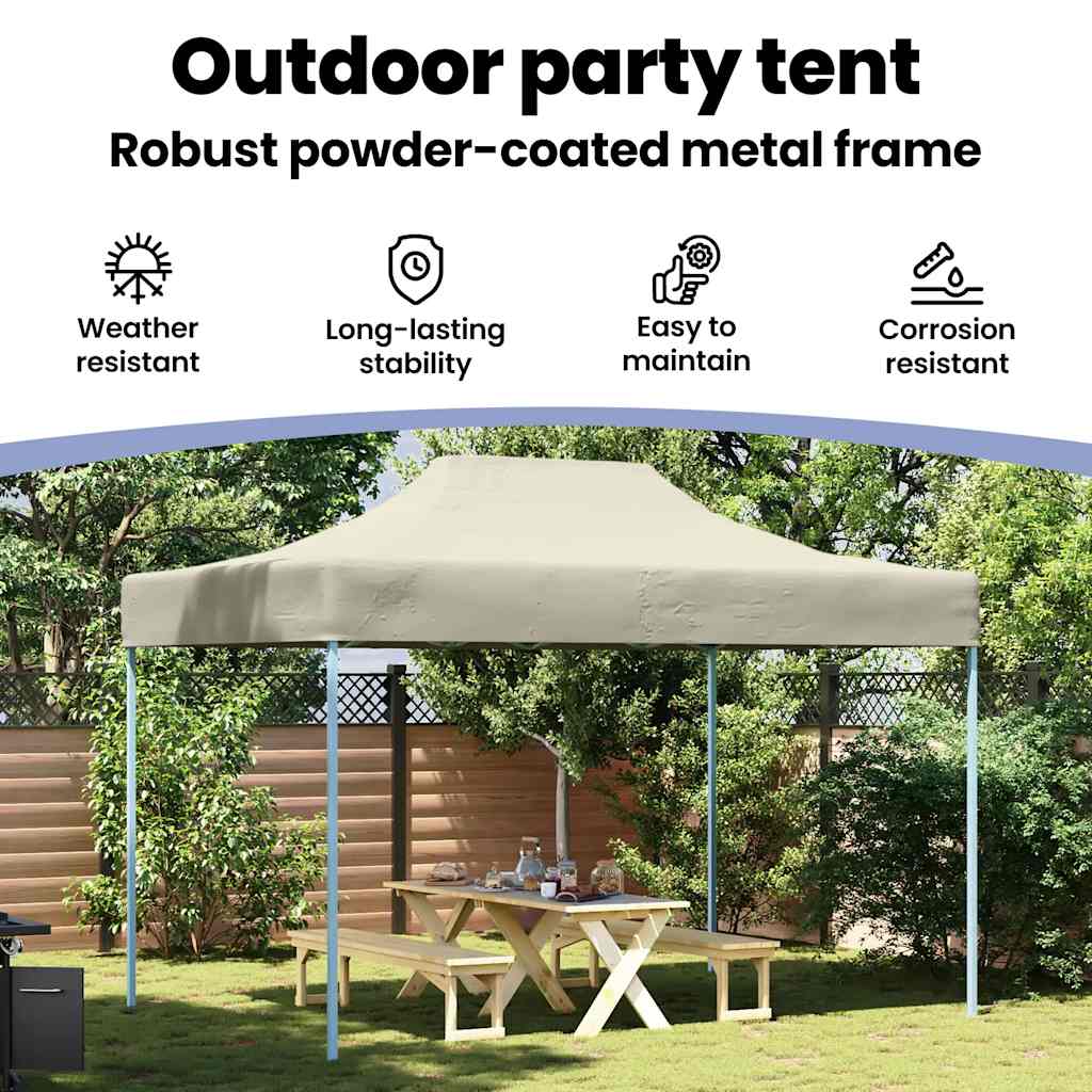 Tenda dobrável profissional para festas 3x4 m aço creme