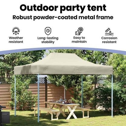 Tenda dobrável profissional para festas 3x4 m aço creme