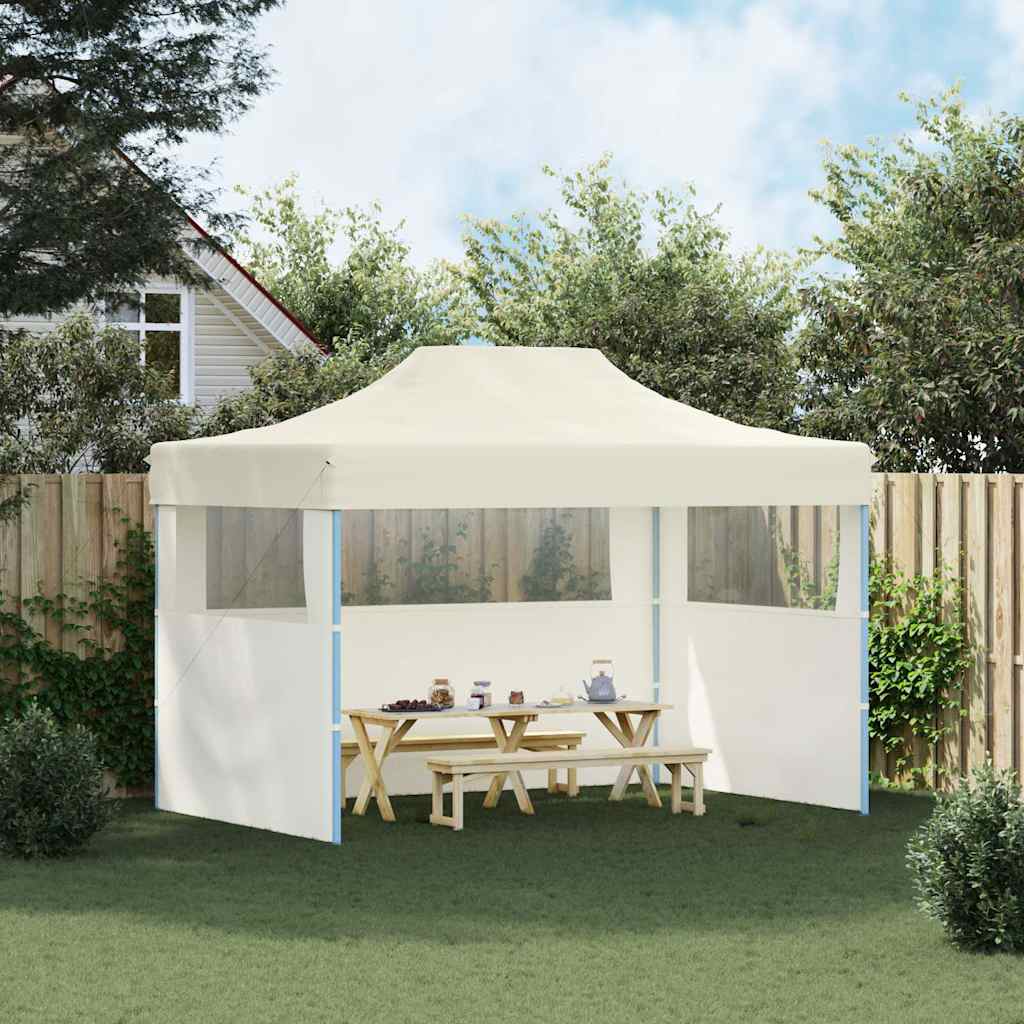 Tenda dobrável profissional festas 3 paredes 3x4m aço cor creme