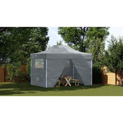 Tenda dobrável profissional festas 4 paredes 3x4m aço antracite