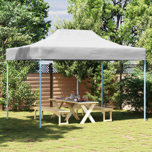Tenda dobrável profissional para festas 280x410x315 cm aço branco