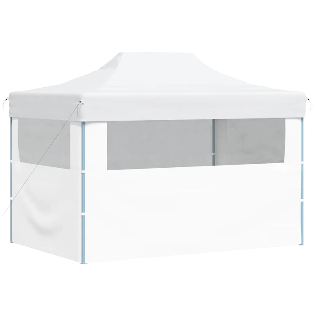 Tenda dobrável profissional festas 3 paredes 280x410x315 cm aço branco
