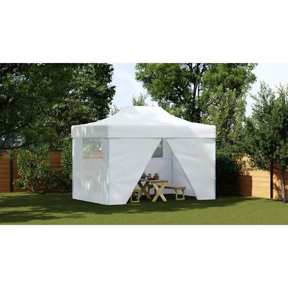 Tenda dobrável profissional festas 4 paredes 280x410x315 cm aço branco