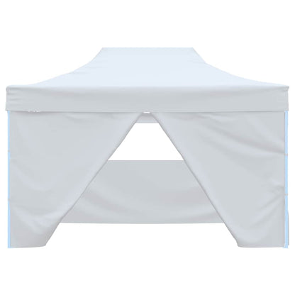 Tenda dobrável profissional festas 4 paredes 280x410x315 cm aço branco