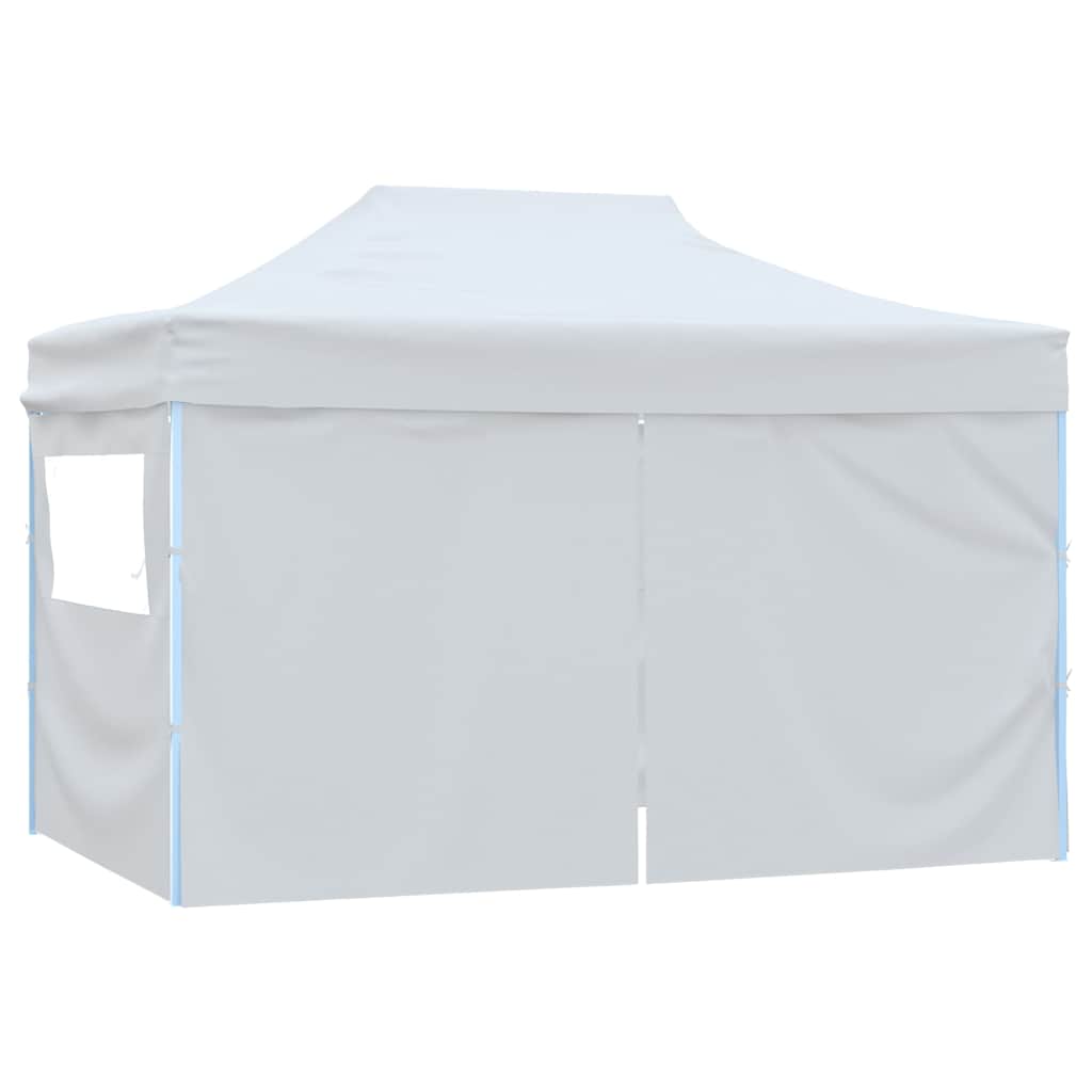 Tenda dobrável profissional festas 4 paredes 280x410x315 cm aço branco