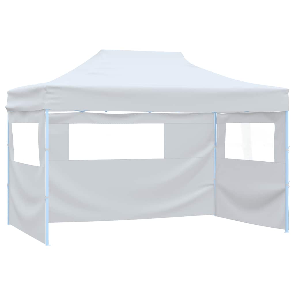 Tenda dobrável profissional festas 4 paredes 280x410x315 cm aço branco
