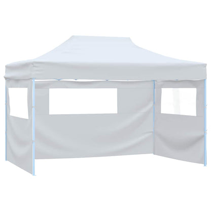 Tenda dobrável profissional festas 4 paredes 280x410x315 cm aço branco