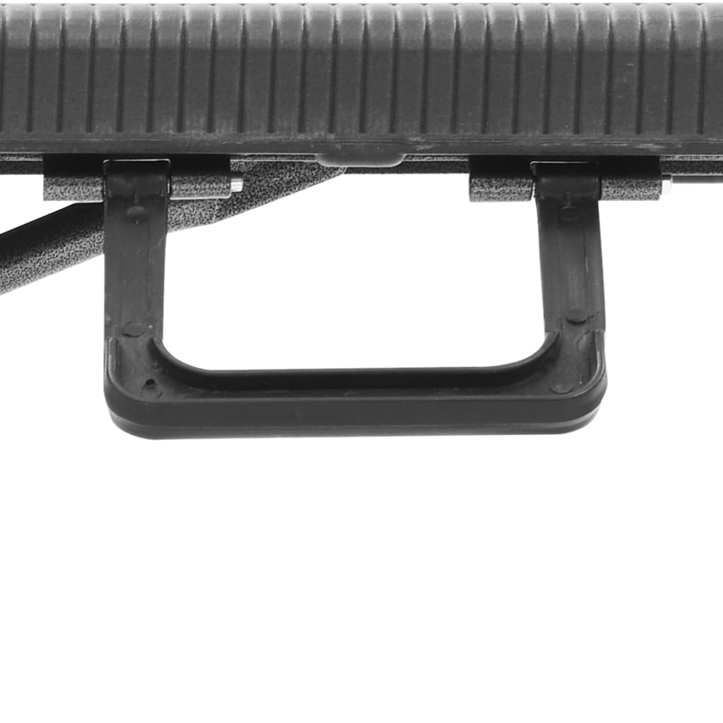 Bancos de jardim dobráveis 2 pcs 180 cm PEAD preto