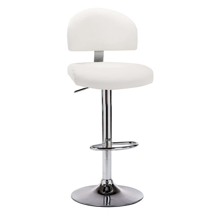 Bancos de bar 2 pcs couro artificial branco