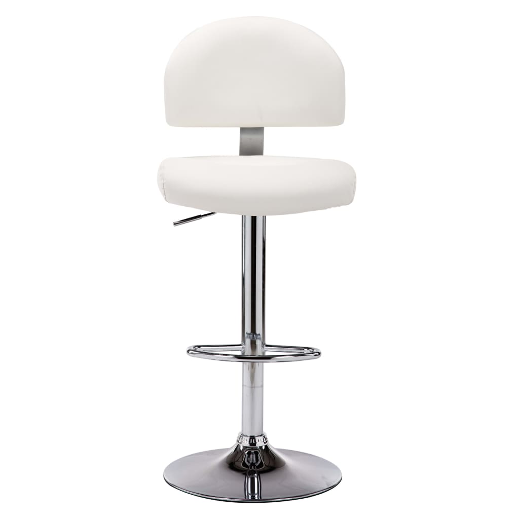 Bancos de bar 2 pcs couro artificial branco