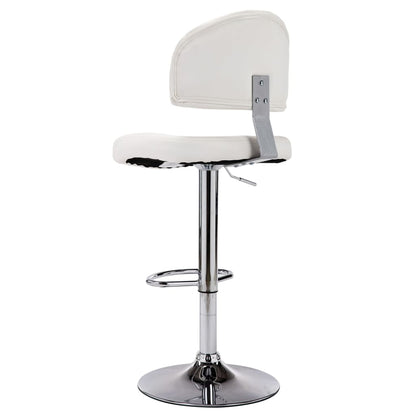 Bancos de bar 2 pcs couro artificial branco